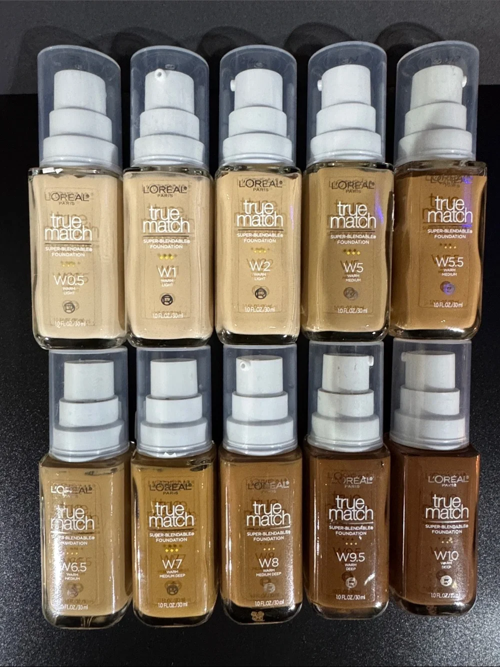 L'Oreal True Match Foundation Set - Cream, Tan, Brown, Deep Brown Shades